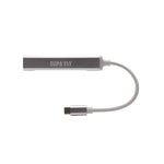 Supa Fly Type C & USB C 4 Port Hub - Silver