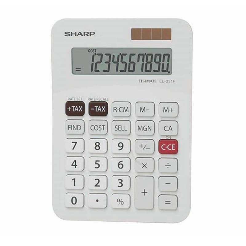 Sharp EL331F 10 Digit Desktop Calculator - White – Technomobi (Pty) Ltd