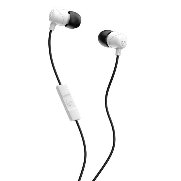 SkullCandy Jib In-Ear Earbuds with Mic - White / Black - Black / White
