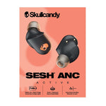 Skullcandy Sesh ANC Active True Wireless Earbuds â€“ Black / Orange - Orange / Black
