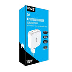 Snug 4 100W Port PD GaN Wall Charger - White