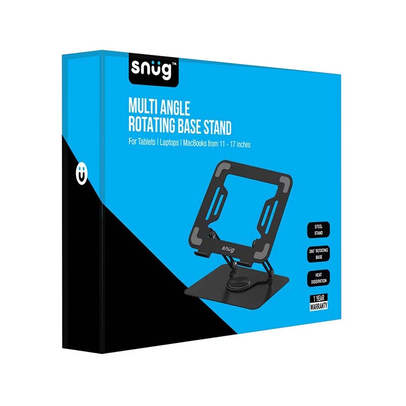 Snug Multi Angle Rotating Base Laptop Stand - Black