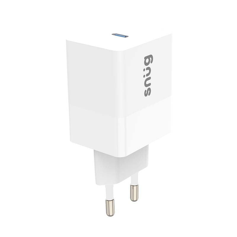 Snug 1 Port 45W PD Home Charger With Type C Cable - White - White