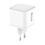 Snug 1 Port PD Charger With Retractable Cable 35W - White - White