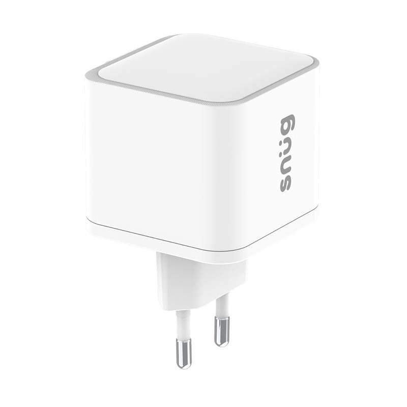 Snug 1 Port PD Charger With Retractable Cable 35W - White - White