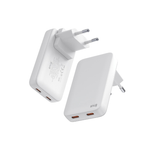 Snug 2 Port PD GaN Slim Wall Charger 65W - White - White