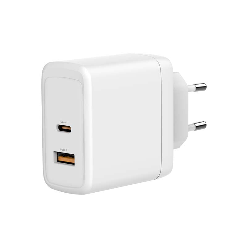 Snug 2 Port PD GaN Wall Charger 65W - White - White