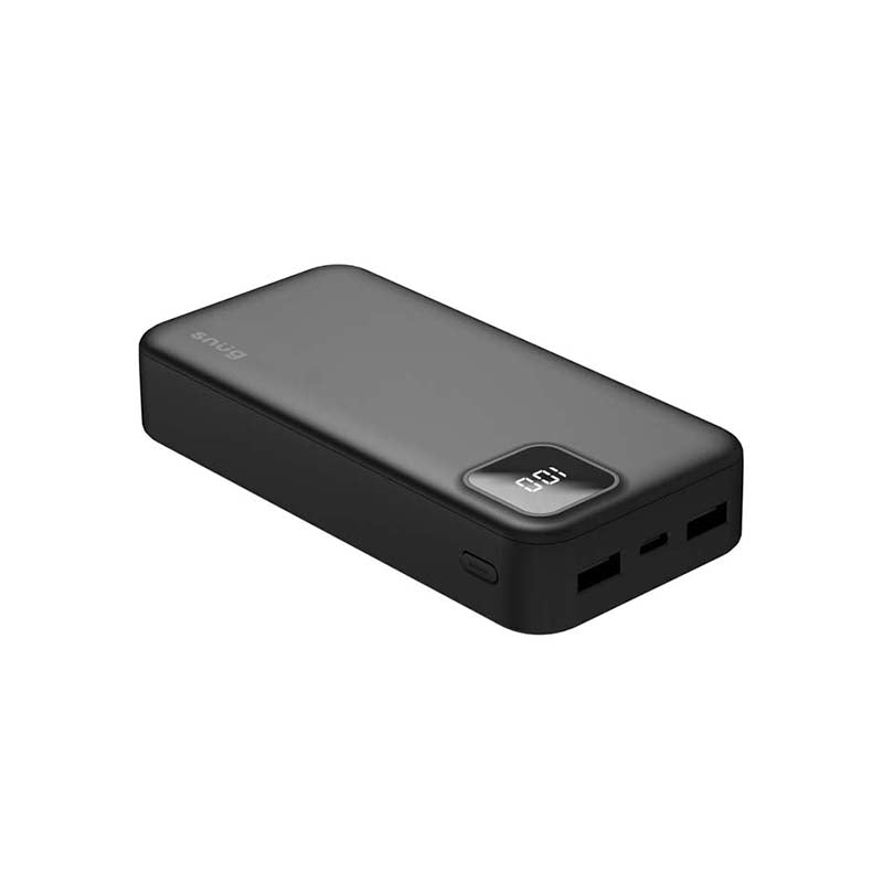 Snug 20000mAh Square Digital Powerbank - Black - Black