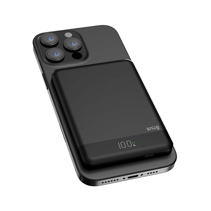 Snug 5000mAh Magnetic Powerbank - Black - Black