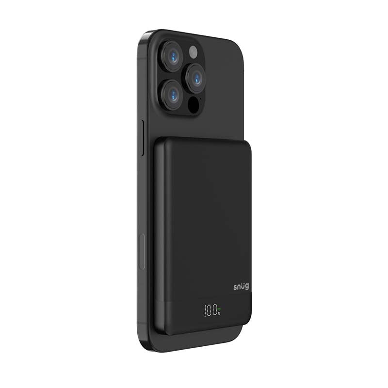 Snug 5000mAh Magnetic Powerbank - Black - Black