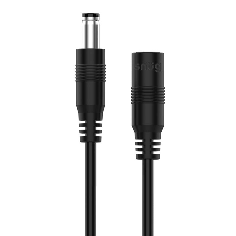 Snug DC Male To DC Female Extension - Black