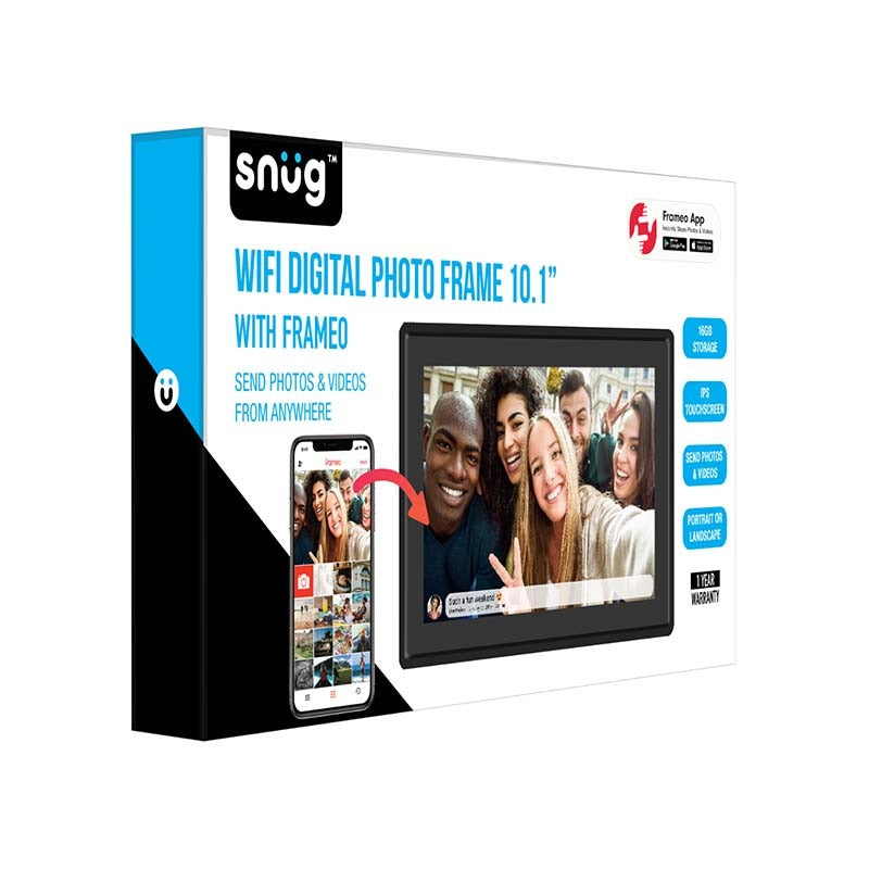 Snug Digital Photo Frame With Frameo 16GB 10.1Inch - Black - Black