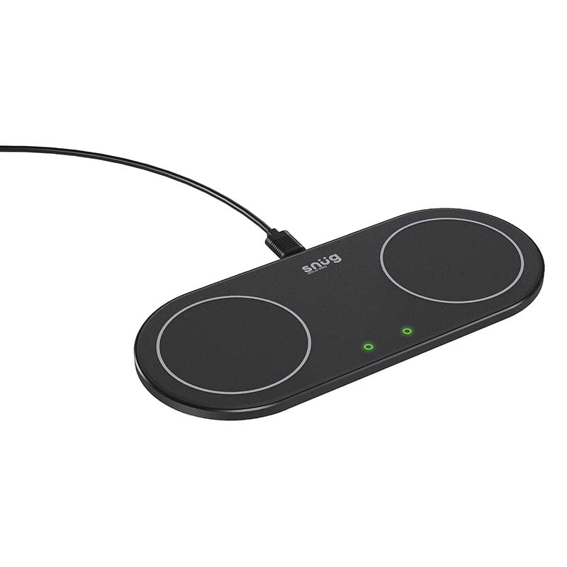 Snug Gold Pro Dual Wireless Desk Charger 15W - Black - Black