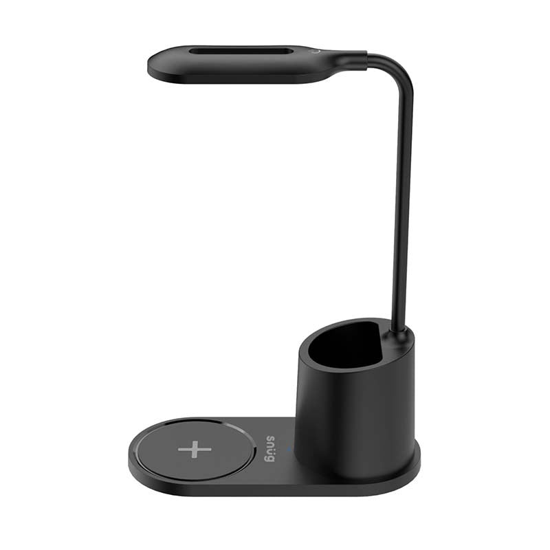 Snug LED Wireless Charger Pad With Pen Holder 15W - Black - Black