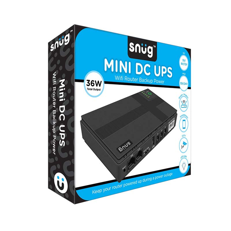 Snug Mini DC UPS 36W - Black - Black