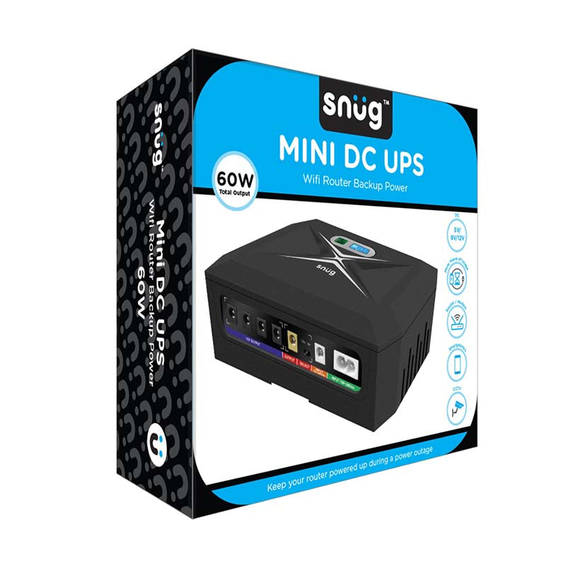 Snug Mini DC UPS 60W - Black - Black