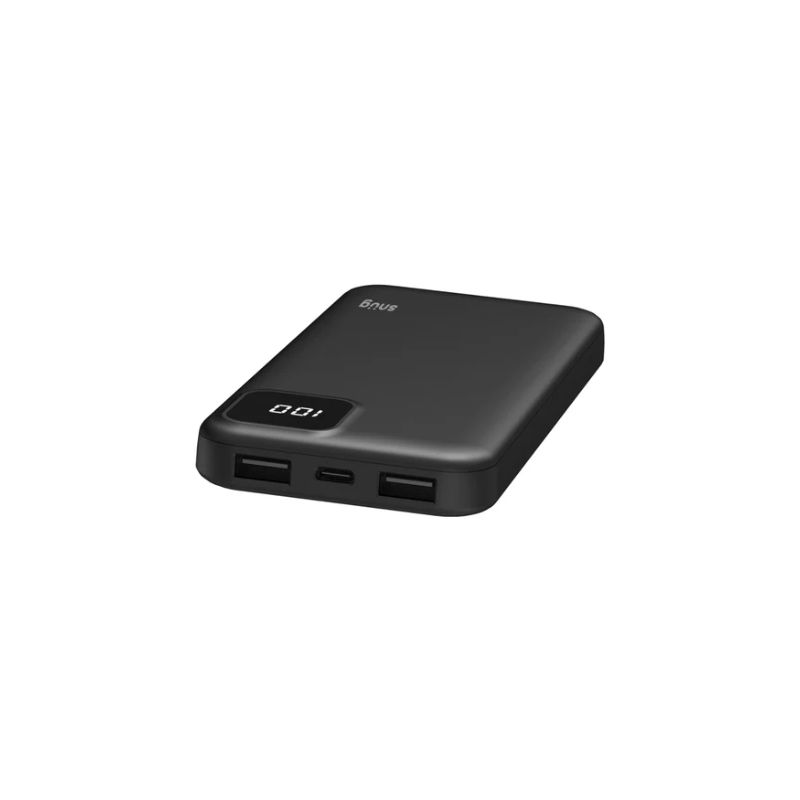 Snug Square Digital Powerbank 10000mAh - Black - Black