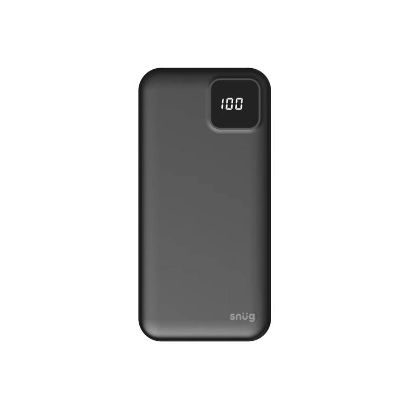 Snug Square Digital Powerbank 10000mAh - Black - Black