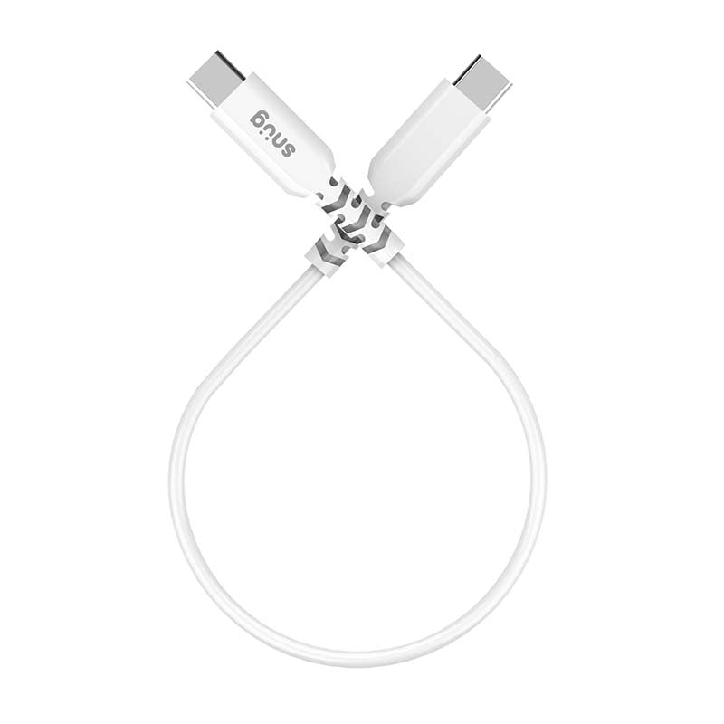 Snug Type C To Type C Cable 60W 25cm - White - White