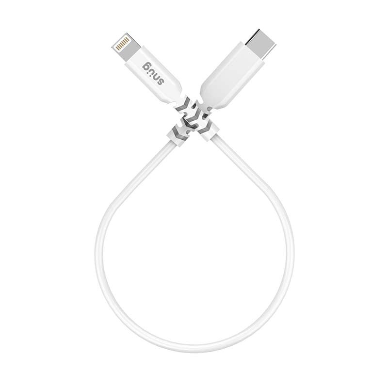 Snug Type C To MFI Lightning Cable 30W 25cm - White - White