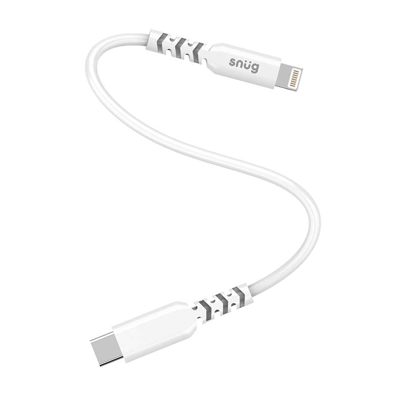 Snug Type C To MFI Lightning Cable 30W 25cm - White - White