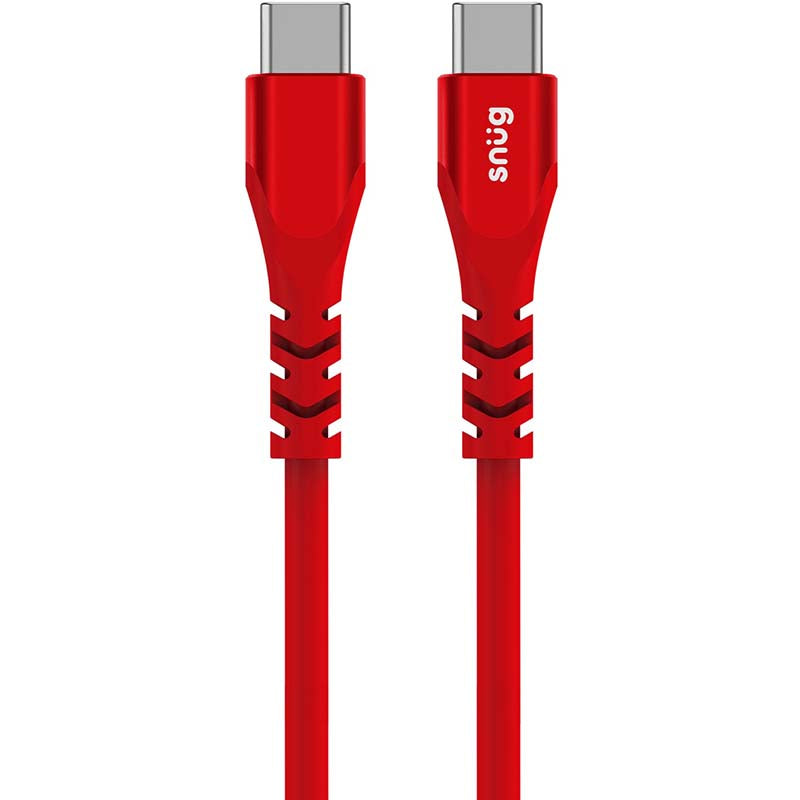 Snug Type C To Type C Silicone Cable 1.2m - Red
