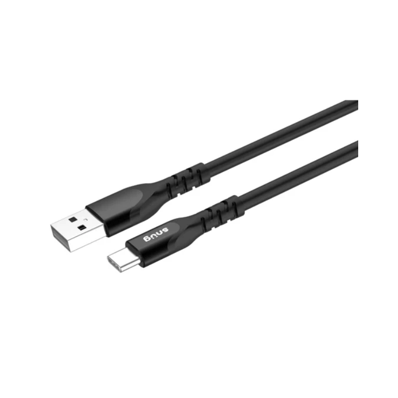 Snug USB To Type-C Silicone Cable 1.2 Meter - Black - Black