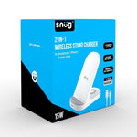 Snug Wireless 2-In-1 Stand Charger 15W - White - White