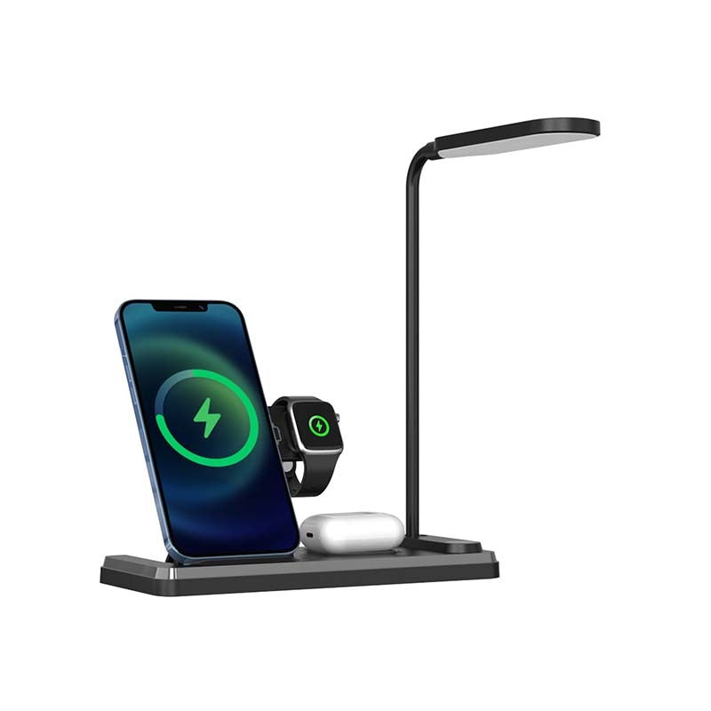 Snug Wireless 4-In-1 LED Lamp Charger 15W - Black - Black