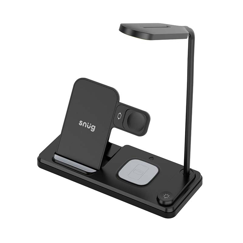 Snug Wireless 4-In-1 LED Lamp Charger 15W - Black - Black