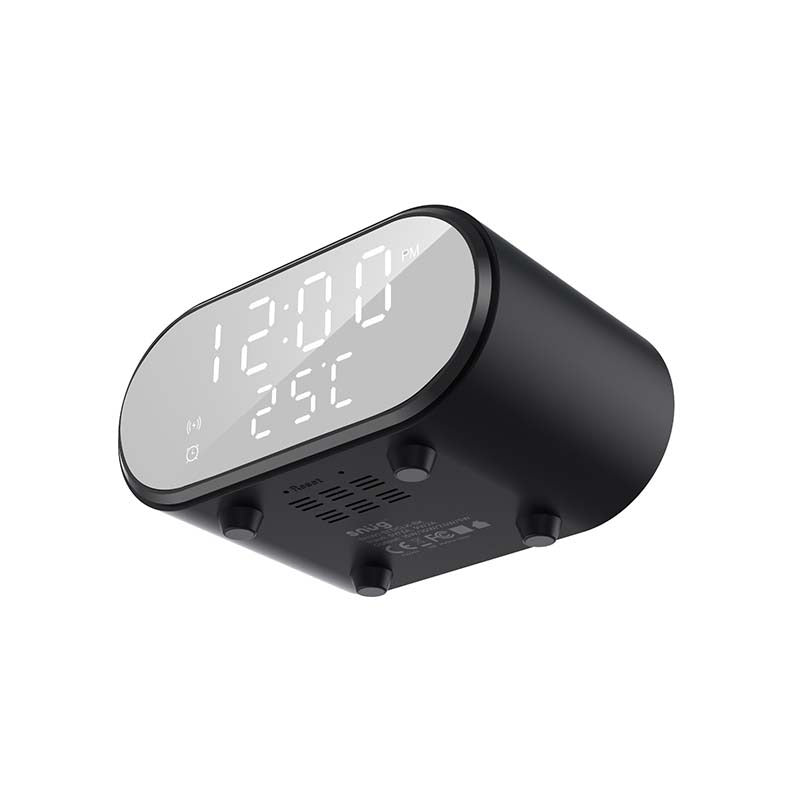 Snug Wireless Charger With Clock 15W - Black - Black
