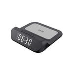 Snug Wireless Pad Charger With Clock 15W - Black - Black