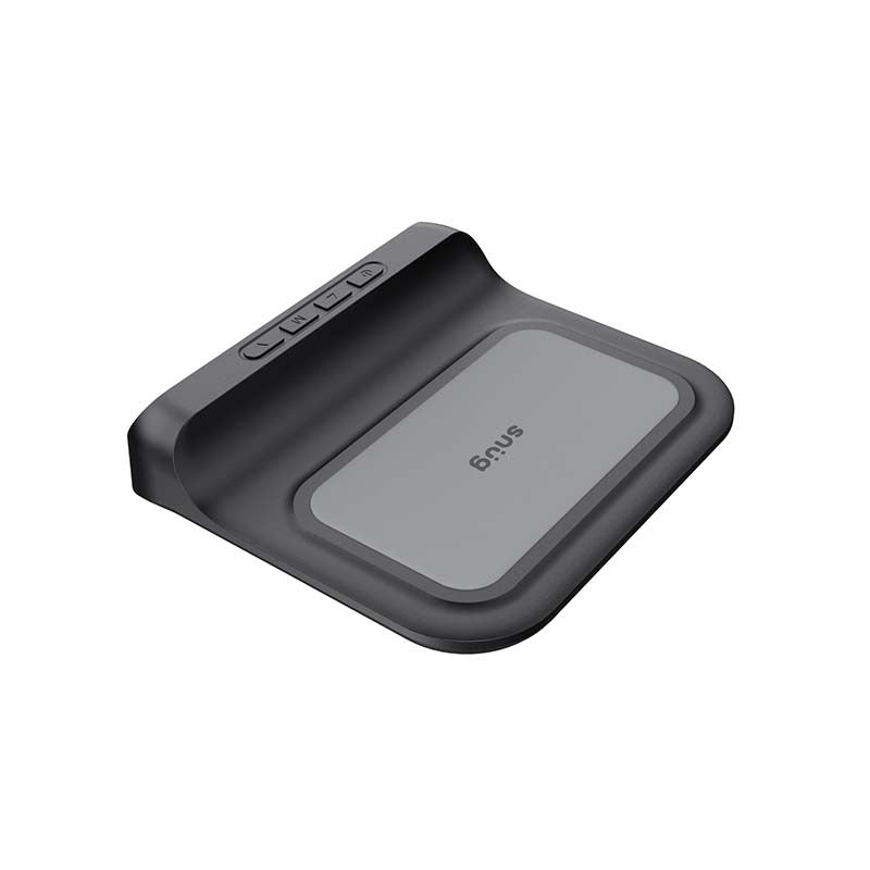 Snug Wireless Pad Charger With Clock 15W - Black - Black