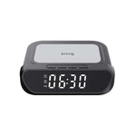 Snug Wireless Pad Charger With Clock 15W - Black - Black