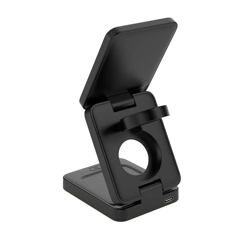 Snug 3-In-1 Magnetic Wireless Travel Charger 15W - Black