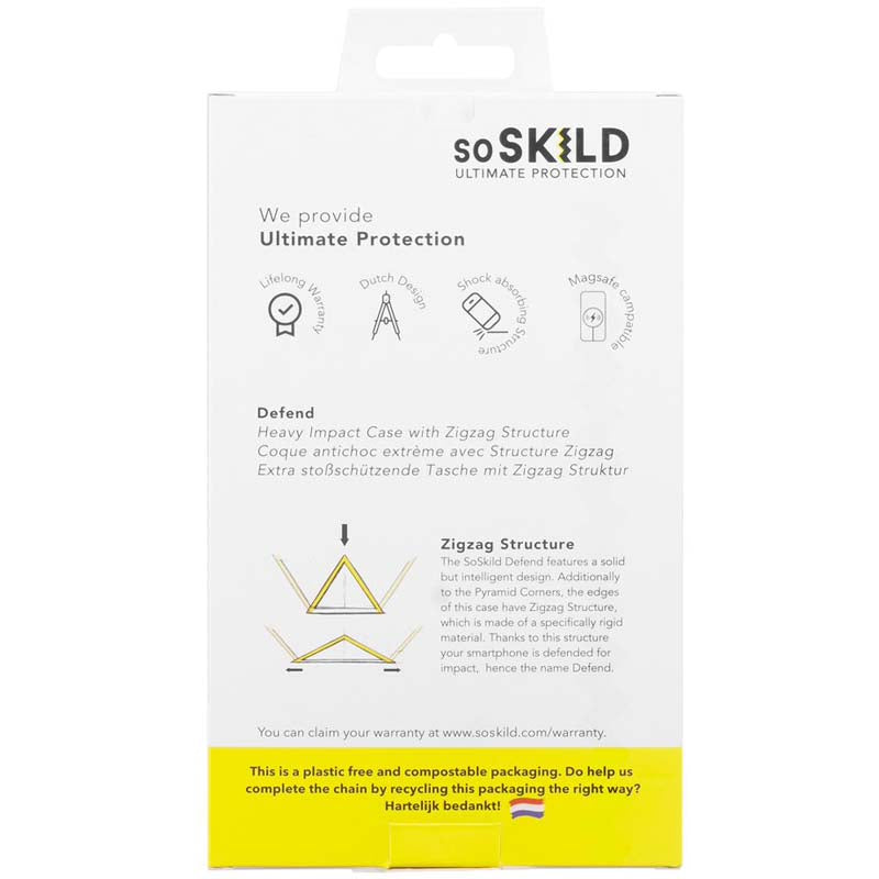 SoSkild Defend Heavy Impact Case for Apple iPhone 14 Pro - Transparent