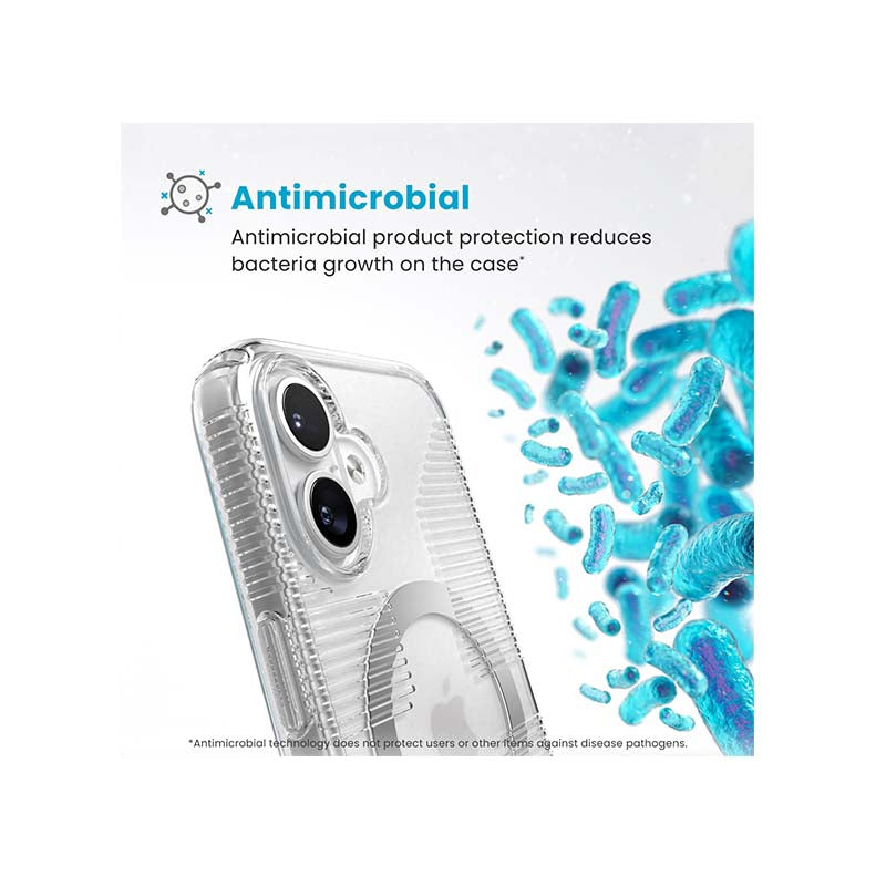 Speck Apple iPhone 16 Gemshell Clear Grip Magsafe Case - Clear - Clear