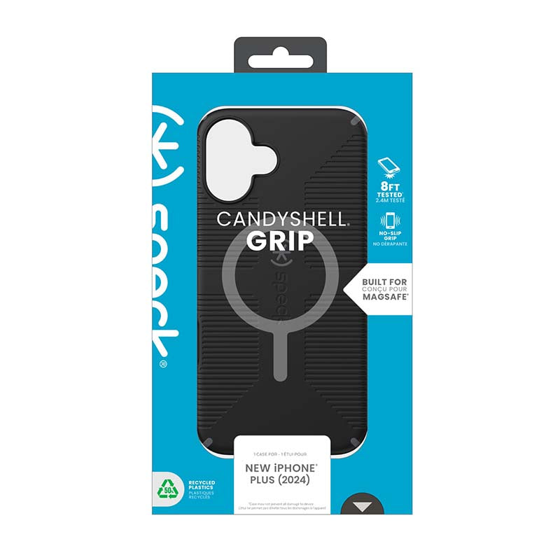 Speck Apple iPhone 16 Plus Candyshell Grip MagSafe Case - Black - Black