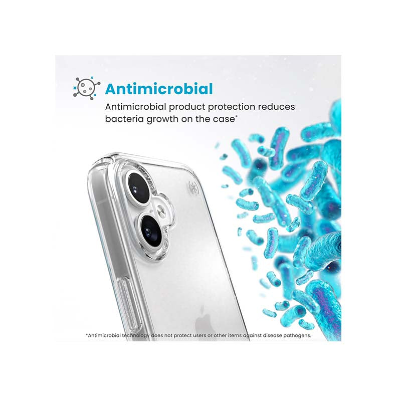 Speck Apple iPhone 16 Presidio Perfect-Clear Case - Clear - Clear