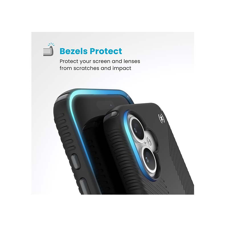 Speck Apple iPhone 16 Presidio2 Pro Grip Magsafe Case - Black - Black