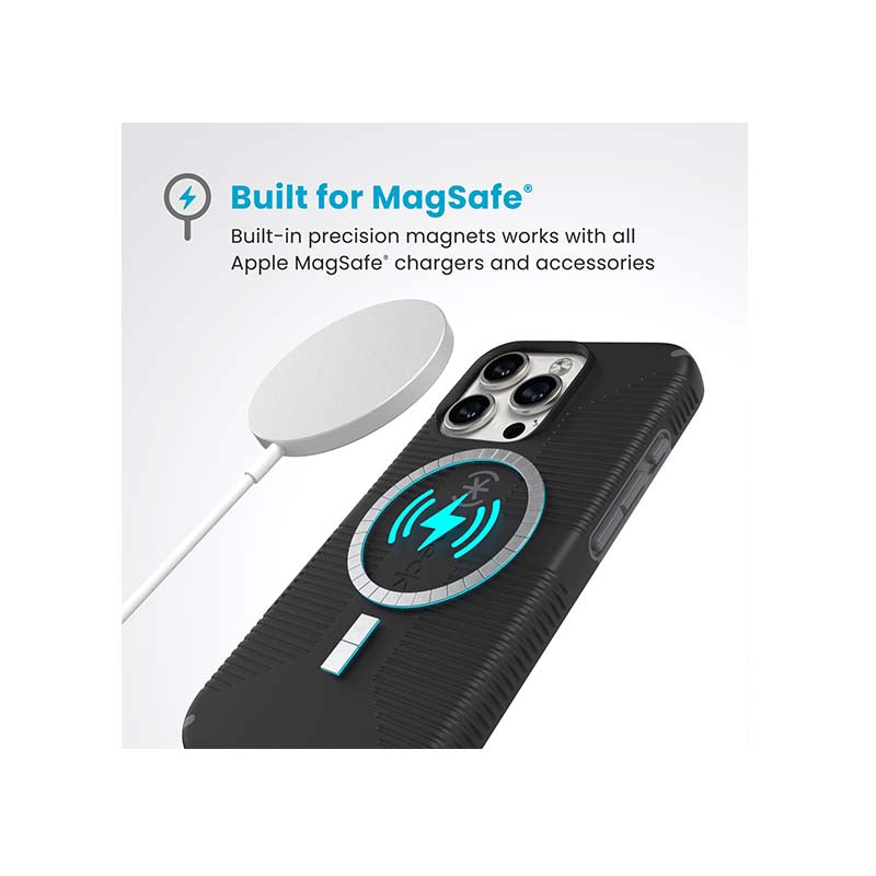 Speck Apple iPhone 16 Pro CandyShell Grip MagSafe Case - Black - Black