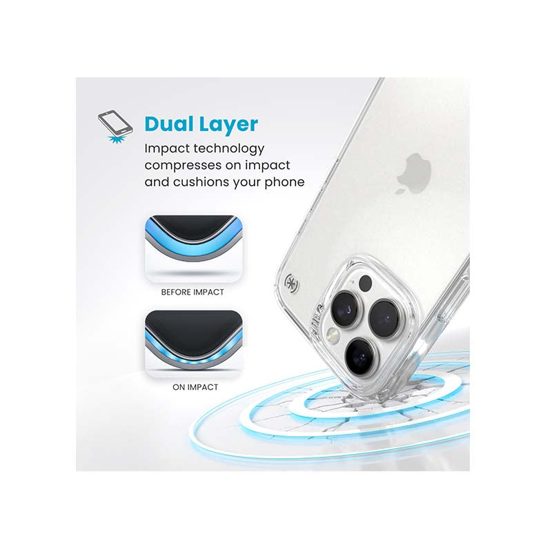 Speck Apple iPhone 16 Pro Max Presidio Perfect-Clear Case - Clear - Clear