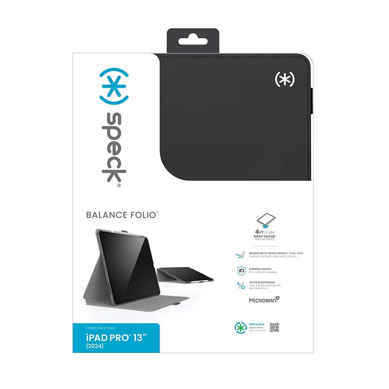 Speck Balance Folio Case for Apple iPad Pro 13 inch (2024) - Black - Black