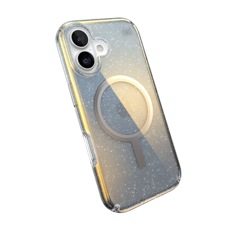 Speck Presidio Lux Glitter MagSafe Apple iPhone 17 Case -Clear - Clear