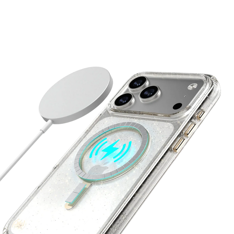 Speck Presidio Lux Glitter MagSafe Apple iPhone 17 Pro Max Case - Clear - Clear
