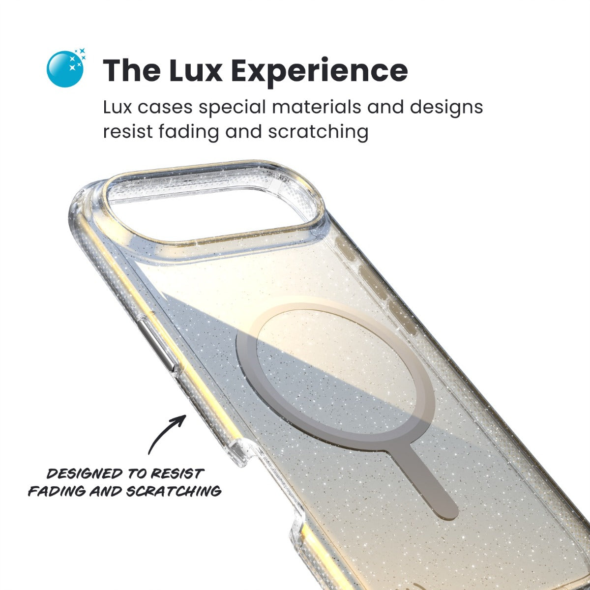 Speck Presidio Lux MagSafe Case Apple iPhone Air â€“ Silver Glitter - Silver