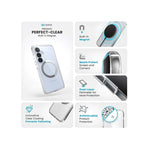 Speck Presidio Perfect Clear Magnet Case Samsung Galaxy S25 - Clear / Silver - Clear / Silver