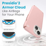 Speck Presidio2 Pro iPhone 15 Case - Pink / White