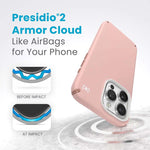 Speck Presidio2 Pro iPhone 15 Pro Max Case - Pink / White