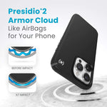 Speck Presidio2 Pro Magsafe iPhone 15 Pro Max Case - Black / Grey - Black/Grey
